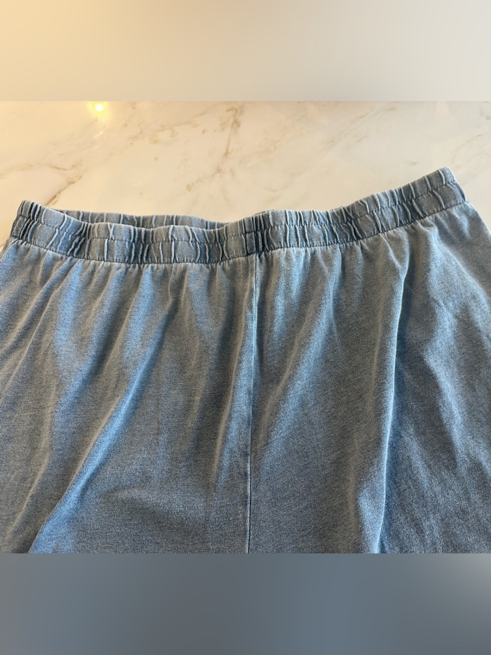 Z Supply Light Blue Elastic Waist Pants - Picture 2 of 3